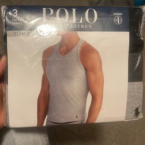 3 pack Ralph Lauren Polo tank tops slim fit medium